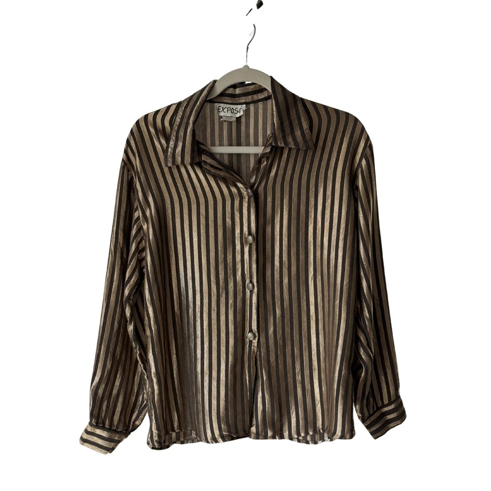 Exposé Vintage Gold and Black Striped Shirt